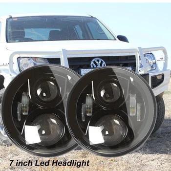 7 polegadas Hi-low Feixe de LED headlight com Anel para Jeep Wrangler CJ TJ JK LANTSUN J224