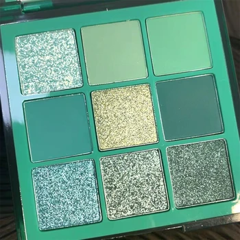 9 Cores De Maquiagem A Sombra Verde Paleta De Sombra Azul Da Paleta Shimmer Glitter Matte Em Tons De Néon Brilhante Sombra De Olho Olho Pigmentos 2
