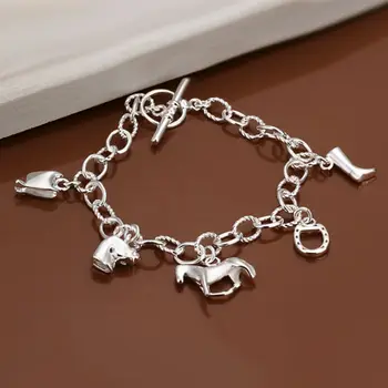 925 jóias de prata banhado a bracelete,bracelete de prata jóia da forma do Casco de Cavalo Bracelete /XSGLMBKM YWWSWSRD