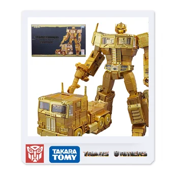 A TAKARA TOMY genuíno Transformadores de brinquedos para crianças MP série de mestre limitada de ouro MP10G61355 Optimus Prime modelo de ação