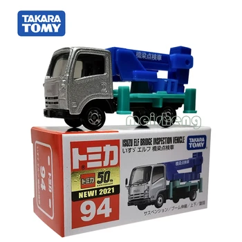 A TAKARA TOMY TOMICA Isuzu Elf Veículo da Inspeção da Ponte 94 Liga Fundida de Metal Modelo de Automóvel Veículo de Brinquedos Presentes Recolher Ornamentos