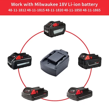Adaptador de bateria Para Bosch 18V M18 Bateria de Lítio Para Ser Usado Para WORKX 20V (6 PINOS) Bateria de Lítio Ferramenta WG151, WG251, WG540