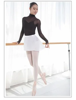 Adultos Ballet Saia Envoltório de Dança de Balé os collants para as Mulheres Ballet Envoltório Tutu de Skate Saia de Chiffon de Formação de Roupa com o laço da cintura 1