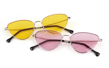 Agstum Olho de Gato Mulheres Retro Armação de Metal Clássico Completo Rim Óculos de sol UV400 0