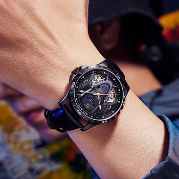 AILANG Marca de Luxo de relógio de Pulso Automático Mecânico Homens Relógios do Esporte dos Homens Impermeável Casual de Negócios, Relógio Masculino Luminoso do Relógio