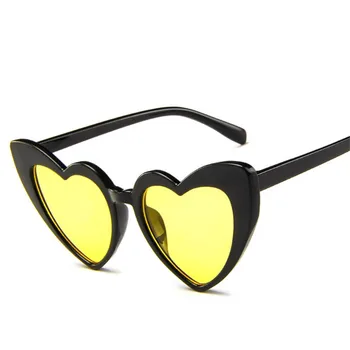 AKAgafas 2021 Clássico Candy Colors Óculos De Sol Das Mulheres Do Vintage De Luxo Coração De Óculos De Sol De Plástico Retro Exterior Oculos De Sol Gafas 5