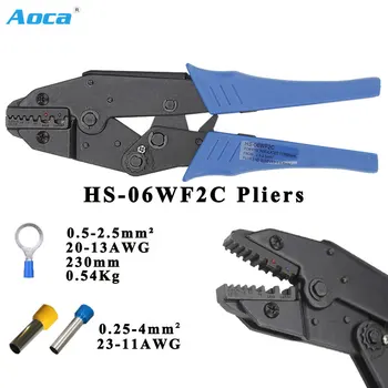 Alicates HS-06WF2C Mandíbula para plug /tubo/isolamento/nenhum isolamento/crimpagem cap/cabo coaxial de terminais kit 230mm prendedor de ferramentas