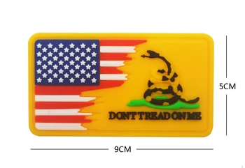 AMERICAN EUA NÃO PISAR EM MIM COBRA PVC 3D SWAT PATCH Americano Bandeira de Gadsden Crossover Patch, Patriótica Patches 1