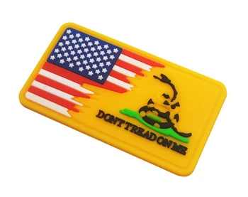 AMERICAN EUA NÃO PISAR EM MIM COBRA PVC 3D SWAT PATCH Americano Bandeira de Gadsden Crossover Patch, Patriótica Patches 3
