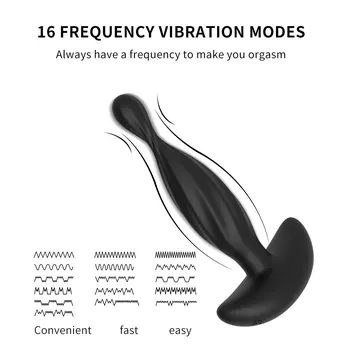 Anal Empurrando Vibrador Estimulador de Próstata Massager retardar a Ejaculação Anel de Bloqueio Anal Plug anal Brinquedos Sexuais Dildos para Homens 5