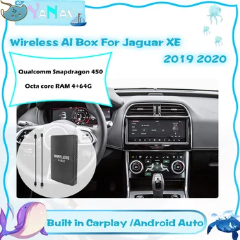 Android Carplay Mini sem Fio AI de Caixa Para a Jaguar XE 2019 2020 Qualcomm Carro Smart Caixa de Plug and Play do Google, Netflix Vídeo Octa core