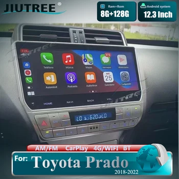 Android Rádio do Carro Para Toyota Land Cruiser Prado 2018-2021 2022 2 Din Receptor Estéreo Auto rádio Leitor de Multimídia GPS Navi Unidade