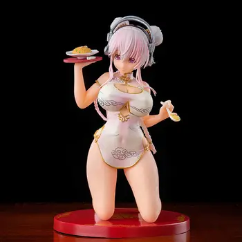 Anime Figura Cheongsam Soniko Posição de Joelhos Coleção de Modelo de PVC Figura de Ação Menina Bonita da Série de Brinquedos Presentes