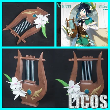 Anime Genshin Impacto Venti Tema Cosplay de PVC Harpa Acessórios Cartoon Tirar Foto Adereços Handwork Presentes de Natal 0