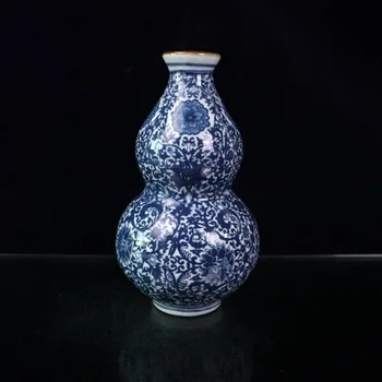 Antiguidades e antiguidades coleção de atacado e de antiguidades azul e branco entrelaçado de cabaça garrafa de ornamentos
