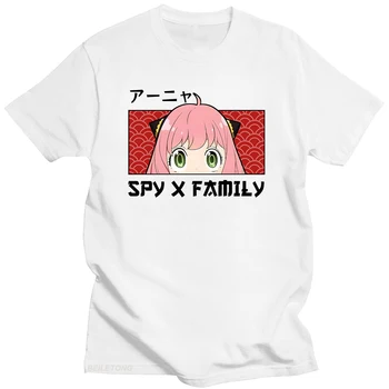 Anya Anime Spy X Família T-shirt Engraçada dos desenhos animados Anime Summer Fashion camisas Casuais Meninas Kawaii de Manga Curta T-Shirt 100% Algodão