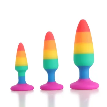Arco-íris Anal Expansor de Quintal Plug anal ponto G Estimula o sexo Masculino e Feminino Gay Masturbação Vibrador Plug Anal Adulto do Sexo Brinquedos 18
