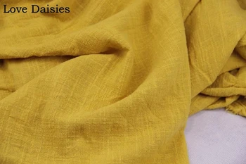 Artística Retro Duplo Torça Crepe 100% Algodão Branco Amarelo Azul Escuro Verde Vermelho de Tecido Macio para Handwork Vestido de Verão blusa 3