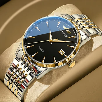 As melhores marcas de Moda de Luxo Homens de Negócio de relógios, Relógios de Quartzo do Aço Inoxidável 30ATM Impermeável Luminosa Desporto Relógios de Pulso