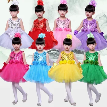 As meninas do Balé Novo Estilo de Fantasias infantis de Dança Trajes de Meninas Puppanta Saia Siamese Princesa Saia Trajes de Balé