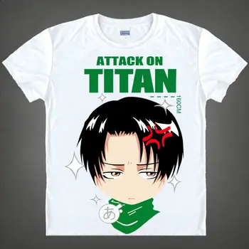 Attack on Titan T-Shirt Levi Rivaille Camisa dos homens 3D print T-shirts Anime Tees Linda de Manga Curta Mens T-Shirts de anime camisa de um