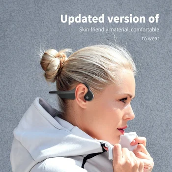 AUMENTO PRO9 Fones de ouvido com Osso Condução de Fones de ouvido sem Fio Blutooth 5.0 Fone de ouvido Sports Impermeável Fone de ouvido Bluetooth 5