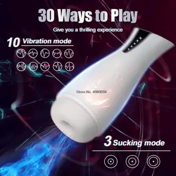 Automático Boquete Chupando a Masturbação Copa do Real Vagina ao Vivo Gravação de Voz Masculina Masturbadores Oral Sextoy para Homens Vibrador 3