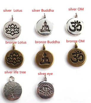 azul 108 contas 8mm elástico ajustável Lotus vida da árvore de Buda OM olho Chakra Reiki ágata Ônix Yoga Pulseira colar yfg3s 2