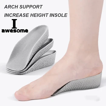 BAOMILI Invisível Aumentar a Altura Palmilhas de Apoio do Arco Soft Elastic Sapato Almofadas de 1,5 CM 2,5 CM 3,5 CM Homens Mulheres Aumentar Elevador