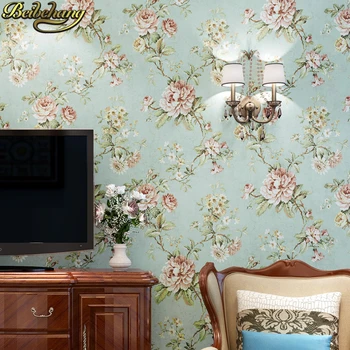 beibehang papel de parede 3D país da América pastoral de flores de papel de parede para parede pintura a papel de parede de sala de estar decoração de casa