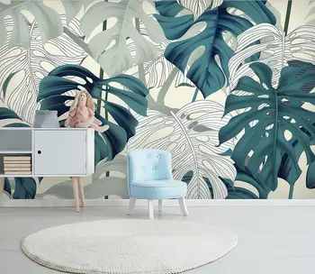 beibehang Personalizado plantas Tropicais Foto Papéis de parede para sala de estar, Quarto papel de parede de Sala de Crianças de Decoração em 3D papel de parede Mural