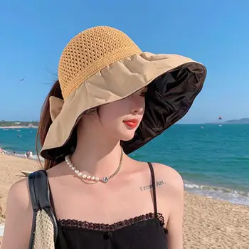 Boas Mulheres de Chapéu Sem Odor Decorativa Exterior Arco Pescador Chapéu Anti-UV Caps Ajustável Poliéster Viseira de Sol Chapéu para Viagem 1