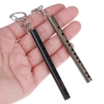 Bonito-Chave Da Cadeia De Quinquilharias Flauta Pingente Keyholder Bolsa Accessorie Chaveiro Saco