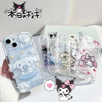 Bonito Kuromi Mymelody Caso de Telefone Celular Anime Kawaii Sanrio iPhone 14 13 12 11 Plus Pro Max Escudo Protetor Meninas Presentes Brinquedos