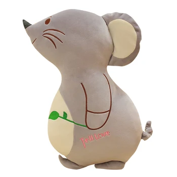 Bonito macio gordura mouse boneca boneca boneca deixa a par de pelúcia grande travesseiro de presente de aniversário do mouse veludo brinquedo macio travesseiro 0