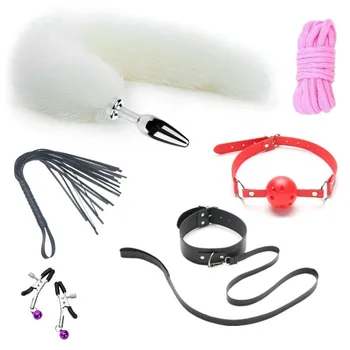 Brinquedo Do Sexo Para As Mulheres Kit Sexy Ace Cosplay Cauda Escravidão Sexo Gay Máquina Kit Completo De Plug Anal