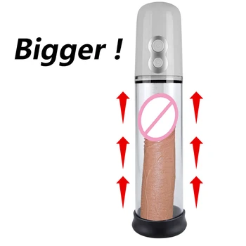 Brinquedos Sexuais Para Os Homens De Alargamento De Pênis Bomba Elétrica Bomba De Vácuo Pênis Masculino Ereção Peniana Extender Traning Vibrador Erótico Prodcut
