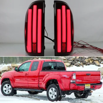 Carro LED lanterna traseira lanterna traseira Toyota Tacoma 2005 - 2015 Traseira luzes de Condução + Freio Lâmpada + Inversa + Dinâmico Vermelho Sinal de volta