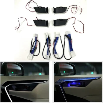 Carro LED Porta Tigela Braço Atmosfera Interior luminoso Luzes Decoração de Porta Tigela Lidar com Quadro de Luz Para Toyota RAV4 2019 2020