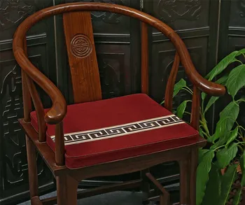 Colcha de retalhos geométricos de Renda Chinês Almofada do Assento Étnica Cadeira de Jantar Poltrona antiderrapante Almofadas de Assento Almofadas de Linho Lugares Sofá-Tapetes 3