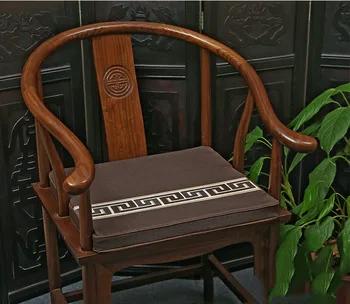 Colcha de retalhos geométricos de Renda Chinês Almofada do Assento Étnica Cadeira de Jantar Poltrona antiderrapante Almofadas de Assento Almofadas de Linho Lugares Sofá-Tapetes 4