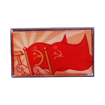 Comemorações do Socialismo Europeu e russo Esmalte Pin Embrulhar Roupas Broche de Lapela Fina Emblema de Jóias de Moda Amigo Dom