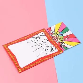 Crianças Brinquedo de Tamanho Grande Palhaço Mudança da Cor do Cartão Mágico de Circo de Mágica para Crianças Adereços Crianças Profecia Cartão de Cor, Truques de Mágica de Brinquedos