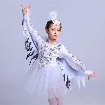 Crianças de Dança Moderna Trajes de Dança de Personagens Animais Trajes de Halloween Aves Roupas Pardais Pega o Desempenho do vestuário 2
