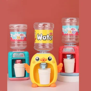 Crianças divertido mini dispensador de água, elétrico, som e luz de simulação de jogar a casa dispensador de bebida, baby educacional cozinha 0