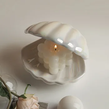 Criativo Shell Luminous Pearl Noite Quarto De Luz Lâmpada De Cabeceira Mesa De Decoração, Jóias Bandeja De Armazenamento De Presente