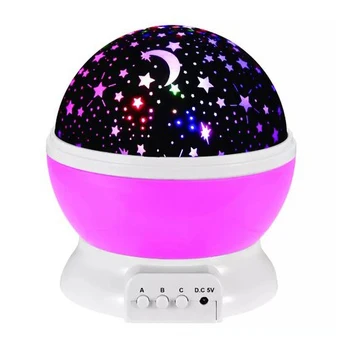 Céu estrelado Projetor Galaxy Luz da Noite USB Estrelas, Lua Projetor de LED Rotativa Noite Lâmpada Para Crianças Decoração do Quarto de Bebê Presentes
