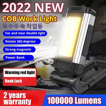 D2 Refletor LED Lanterna elétrica Recarregável USB ESPIGA de Trabalho da Lâmpada da Luz Multifuncional com Ímã Poderoso Impermeável Lanterna de Campismo