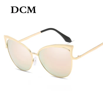 DCM Senhoras Óculos estilo Olho de Gato Mulheres de óculos de Sol com Armação de Liga a Proteção UV400 Marca Designer Retrô CatEye Óculos 3