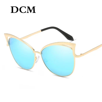 DCM Senhoras Óculos estilo Olho de Gato Mulheres de óculos de Sol com Armação de Liga a Proteção UV400 Marca Designer Retrô CatEye Óculos 4